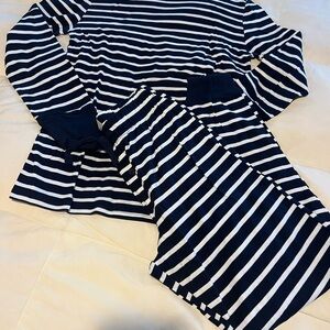 Navy and White Striped Pajamas